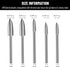 Wood Carving Tools, 5 PCS HSS Engraving Drill Bit Set for Woodworking with 1/8” Shank