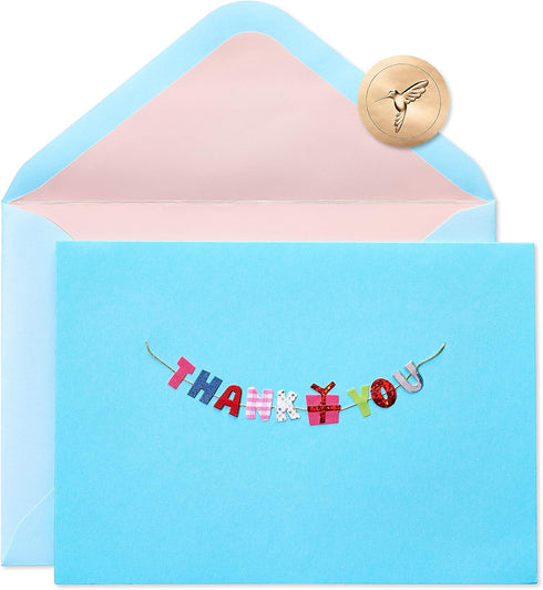 Papyrus Blank Thank You Card (Thank You Banner)