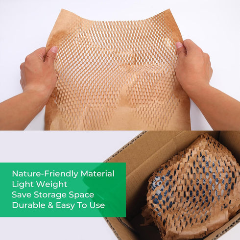UBCGOTT Packing Packing (10.6" 14.5" (25 Honeycomb Paper Sheets Bubble Cushioning Wrap for Moving, Products & Gifts