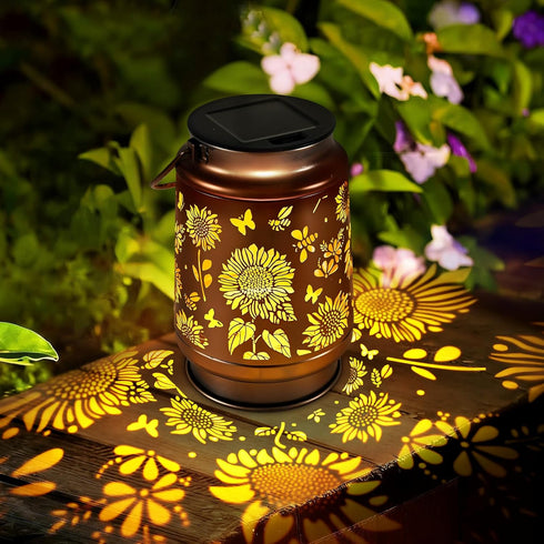 Mothers Day Gifts for Mom Solar Lanterns Outdoor Waterproof Sunflower Garden Decor Gifts for Women Mom Grandma Sister