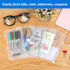 KTRIO 16PCS A6 Binder Pockets, Clear Zipper Pouch Folders, 6 Holes Cash Envelopes for Budgeting, Waterproof PVC Bags