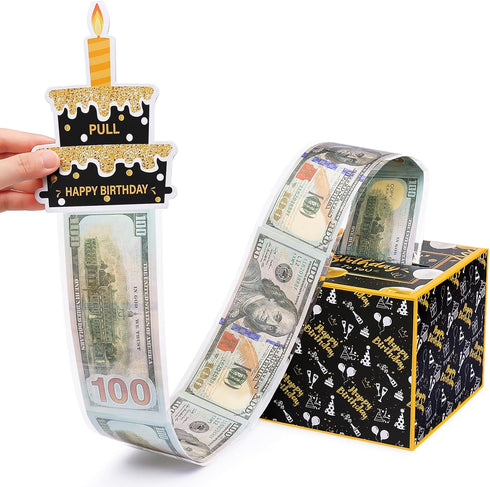 Money Box with Pull Out Birthday Card and Bags - A Fun