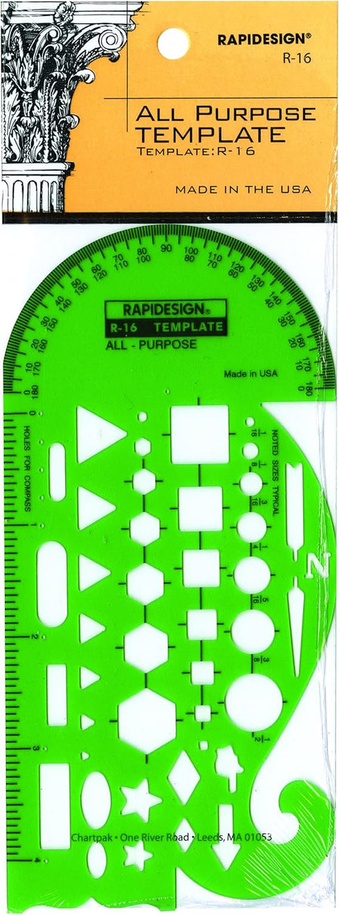 Rapidesign All-Purpose Template, 1 Each (R16)