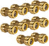 10-Pack 1/2-Inch PushFit Coupling, Brass Plumbing Fitting for Copper, PEX, CPVC
