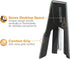 Bostitch Office EZ Squeeze Flat Clinch Desktop Stapler, 40 Sheet Capacity, Reduced Effort, Black (B9040)