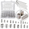 380Pcs 19 Sizes #4-40 to 3/8"-16 UNC Standard SAE Hex Socket Set Screws with 7pcs Hex Keys, Stainless Steel