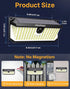 466 4000Lm 270 IP68 3 2-Pack Solar Security Lights Outdoor, LED Ultra Bright, Wide Motion Sensor, Waterproof, Modes