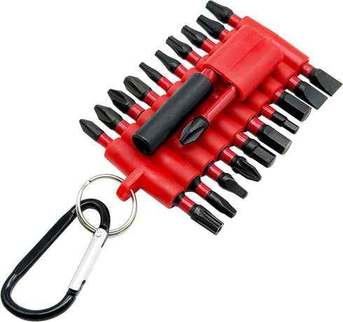 Magnetic Screwdriver Bit Set, S2 Steel Construction, 1/4-Inch Hex Shank, PH/T/Torx/SQ/PZ/H/SL Bits,