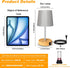 Set 2, 3 Dimmable, Ascher Small Bedside Table lamp of RGB Color Changing Lamps, Color Temperatures, Stepless Nightstand