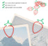Strawberry Paper Clips, 20pcs Colorful Fruit Shaped Cute Paper Clips for Document Organizing, Coated Paper Clips Office