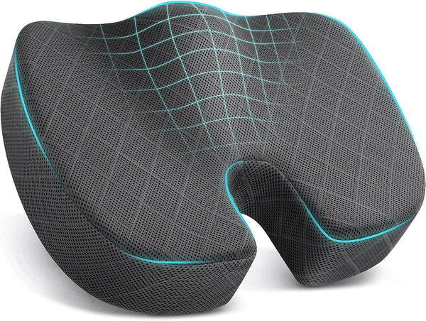 TushGuard Seat Cushion - Memory Foam Cushion for Office Chair, Car Seat,