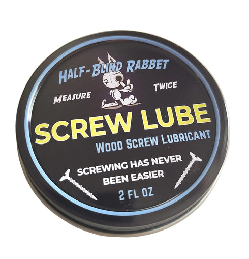 Half-Blind Rabbet Screw Lube 2 Ounce Wood Screw Lubricant Made in The USA Veteran