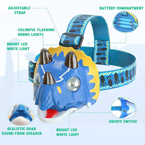 SEVENKA Kids Headlamp, LED Flashlight for Kids, Lightweight Outdoor Head Lamp Toy for Camping Gear