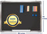 Navy Penguin Set 24 18 inch 1 14 (7 2 (24x18) Chalkboard - Framed Black Board x with Magnetic Eraser, Chalk Sticks