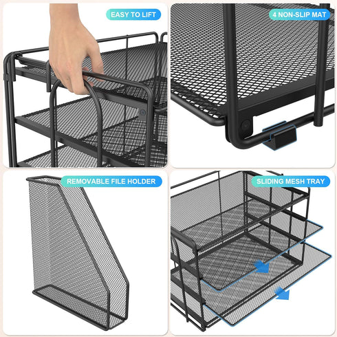 4-Tier 4-Tier) gianotter Paper Organizer With Magazine Holder, Desk Organizers and Accessories, Desk Accessories