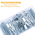 KURUI Hollow Wall Anchors Assorted Kit, 44Pc Heavy Duty Toggle Bolts and Wing Nut Kit, Drywall Anchors Assortment Set