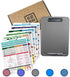 Clipboard with Storage, Nursing and Medical Edition Heavy Duty Plastic Nurse Clipboard with Cheat Sheets (Gray)