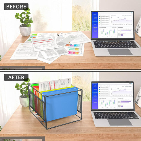 Hanging File Folder Frame for Legal & Letter Size, Organizer Rack for Filing Cabinet & Desk Drawer, 1 Pack