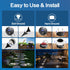 Gahomlumy 8 Pack IP67 Solar Ground Lights Outdoor, Solar Powered Pathway Lights Waterproof Anti Glare Diamond Solar