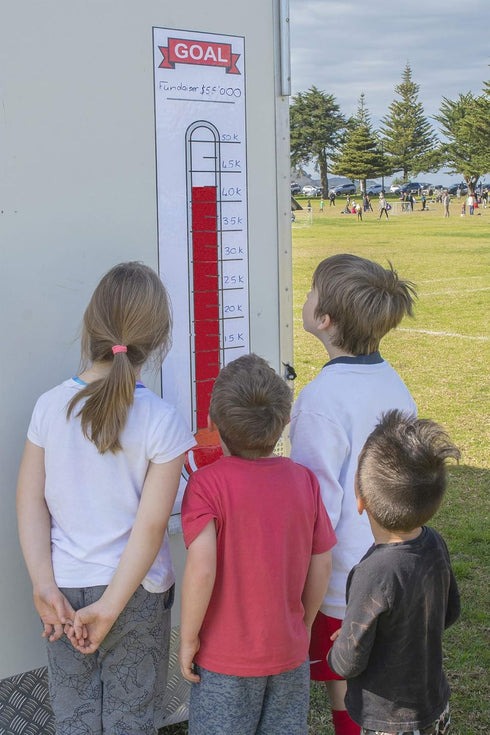 Goal Setting Chart, 2 Pack Dry Erase Fundraising Thermometer, Reusable and Magnetic for Easy Use