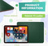 PU Leather Mouse Pad with Stitched Edge - Micro-Fiber Base Non-Slip Waterproof - 8x11 Inch (Army Green)