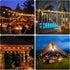 33 100 8 Solar String Lights Outdoor with Remote Waterproof Feet LED Solar Patio Lights USB Rechargeable Light Modes