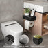 VOLDRA Toilet Paper Holder with Shelf Black Wipes Dispenser for Bathroom Toilet Paper Holder with Storage Upgrade