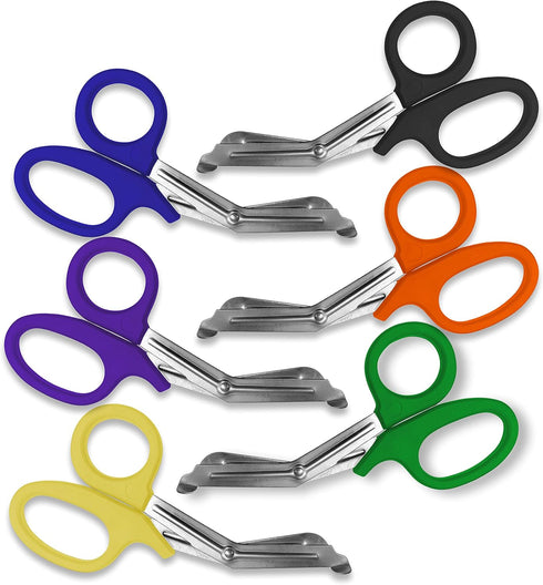 SURGICAL ONLINE 6 Pc EMT Trauma Shears - Multi-Color, Heavy Duty, Non-Stick