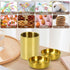 Set 3, MultiBey Gold Desk Organizer of Luxury Paper Clip Holder & Pencil Holder Cup for Office Supplies, Metal Makeup