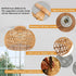 Boho Ceiling Light Fixtures Rattan Chandelier Bedroom Light Small Rattan Flush Mount Ceiling Light Hand-Woven