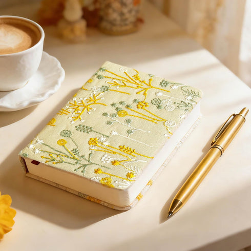 A6 264 4x6 Embroidered Pocket Notebook for Women, Mini Cloth Journal, Hardcover, Pages, Small Lined Notebook