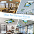 CASYUNE 2pcs 4 2 (Summer) Fluorescent Light Covers - Light Covers for Ceiling Lights Classroom Magnetic Light Filters