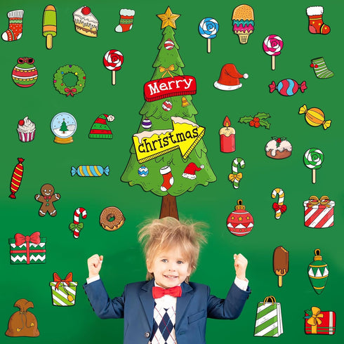 SICOHOME 48 Pcs Christmas Bulletin Board Decorations Set - Winter Classroom Decor Supplies