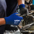 COOLJOB 12/60 Pairs Bulk Safety Work Gloves, 13 Gauge Ultra-lite PU Dipped for Gardening and Warehouse Work, Blue Large