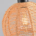 KENMI Hand-Woven Rattan Flush Mount Ceiling Light,Farmhouse Light Fixtures Ceiling Mount Boho for Hallway Bedroom
