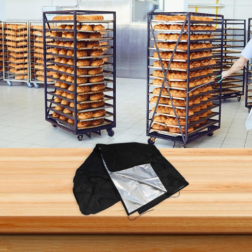 Hosrivae 210D 59x72x163cm High Density Bread Rack, Waterproof Storage Shelf Protector Bakery Restaurant Kitchen