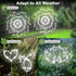 4 Pack 120 2 Solar Garden Lights Outdoor, LED Twinkling Firework Lights Decorative with Modes, Outdoor Waterproof Solar
