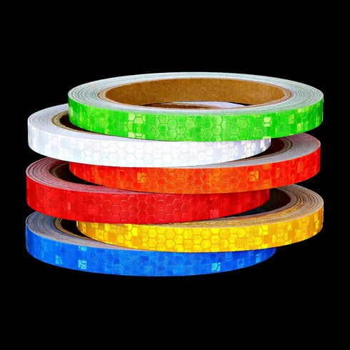 Zonon Adhesive Tapes, 6 Rolls Reflective Tapes - 6 Colors Night Safety Sticker, Silver, Blue, Red, Yellow, Orange,