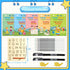 Set: 5-Pack 3-8, Large Handwriting Magic Grooved Practice Copybook with Wooden Alphabet Tracing Board, Reusable Letter
