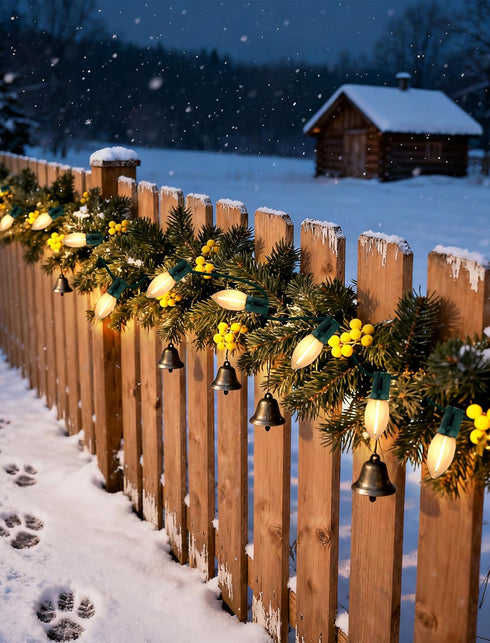 Adirxon (2-Pack) 50FT 50 C9 Bulbs LED Outdoor Christmas Lights, Waterproof & Connectable String Lights for Holiday