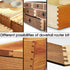 KOWOOD Dovetail Router Bit Set, 6 Sizes with 1/4 Inch Shank for Wood Milling Cutter Tool