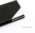homEdge Business Card Holder, Slim Professional 2 Packs PU Leather + Stainless Steel Case - Black and Blue