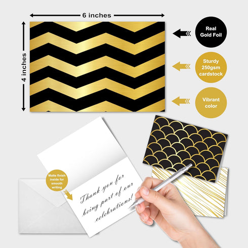 50 4x6 10 Pack, Smart Scribble Blank Cards and Envelopes, Assorted Greeting Cards for All Occasions, Blank Note Cards