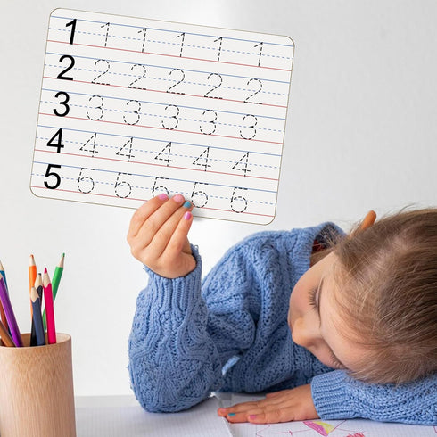 Dry Erase Boards for Kids 25 Pack, Double Sided Small Whiteboard with Lines for Students, 9"x12" Mini Boards