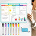 MaxGear Weekly Dry Erase Board - Magnetic Calendar Whiteboard Planner for Fridge, 17"x12" with Markers and Eraser