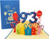 iGifts And Cards Happy 93rd Birthday 3D Pop Up Greeting Card – Ninety-three, Awesome, Balloons, Unique Gift Celebration