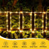 2 Pack 33ft 100 8 QITONG Warm White Solar Rope Lights, Each LED String Light Outdoor, Modes Fairy Lights in Clear Thin