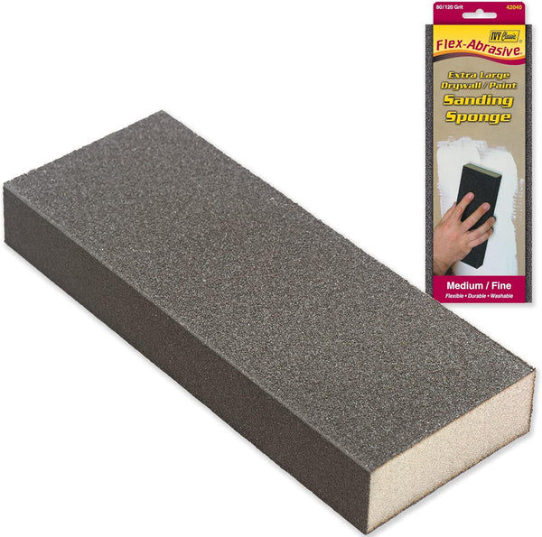 IVY Classic 42040-6 Medium/Fine Drywall XL Sanding Sponge, Flex-Abrasive, 6-Pack