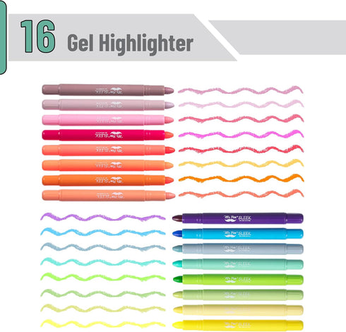 Mr. Pen Gel Highlighter, 16 Pack, Morandi and Vibrant Colors, No Bleed Highlighters for Bibles