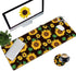 Large Gaming Mouse Pad with Stitched Edges, Non-Slip Desk Pad Protector, Cute Sunflower Yellow Decor for Home Office
